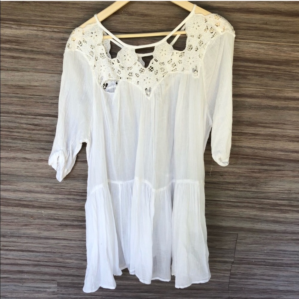 🛍closet closing🛍 free people white pocket tunic - Picture 6 of 8